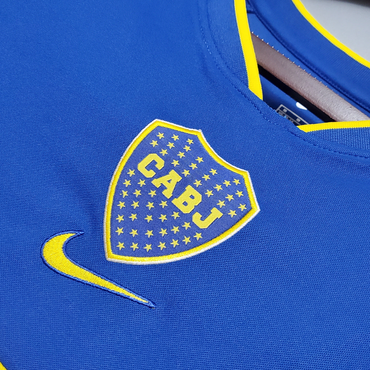 Boca Juniors 2002-03 Home Retro Jersey – Nike Blue Yellow Pepsi Riquelme Palermo Intercontinental Cup Football Shirt