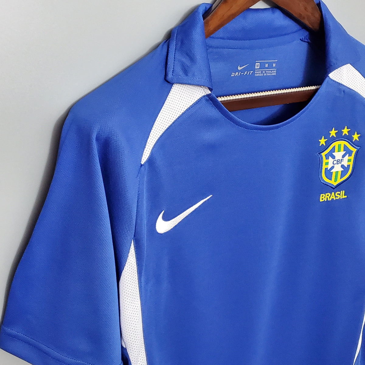Brazil 2002 Away Retro Jersey – World Cup Winners Blue Nike Kit