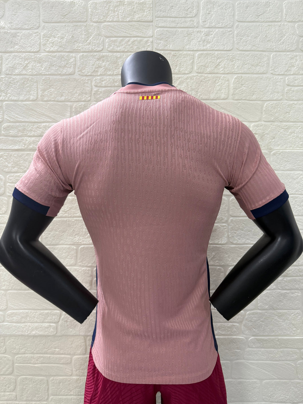 2025/26 FC Barcelona Third Player Version Jersey - Pink Body - Dri-FIT ADV - Pink Crew Neck Navy Blue Trim - Navy Blue Sleeve Cuffs - Black Nike Swoosh - FCB Pink Monochrome Crest - Spotify Black Sponsor