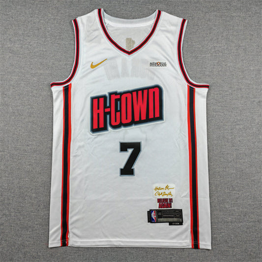 Men's Houston Rockets Kevin Durant #7 White 2024/25 Swingman Player Jersey - City Edition