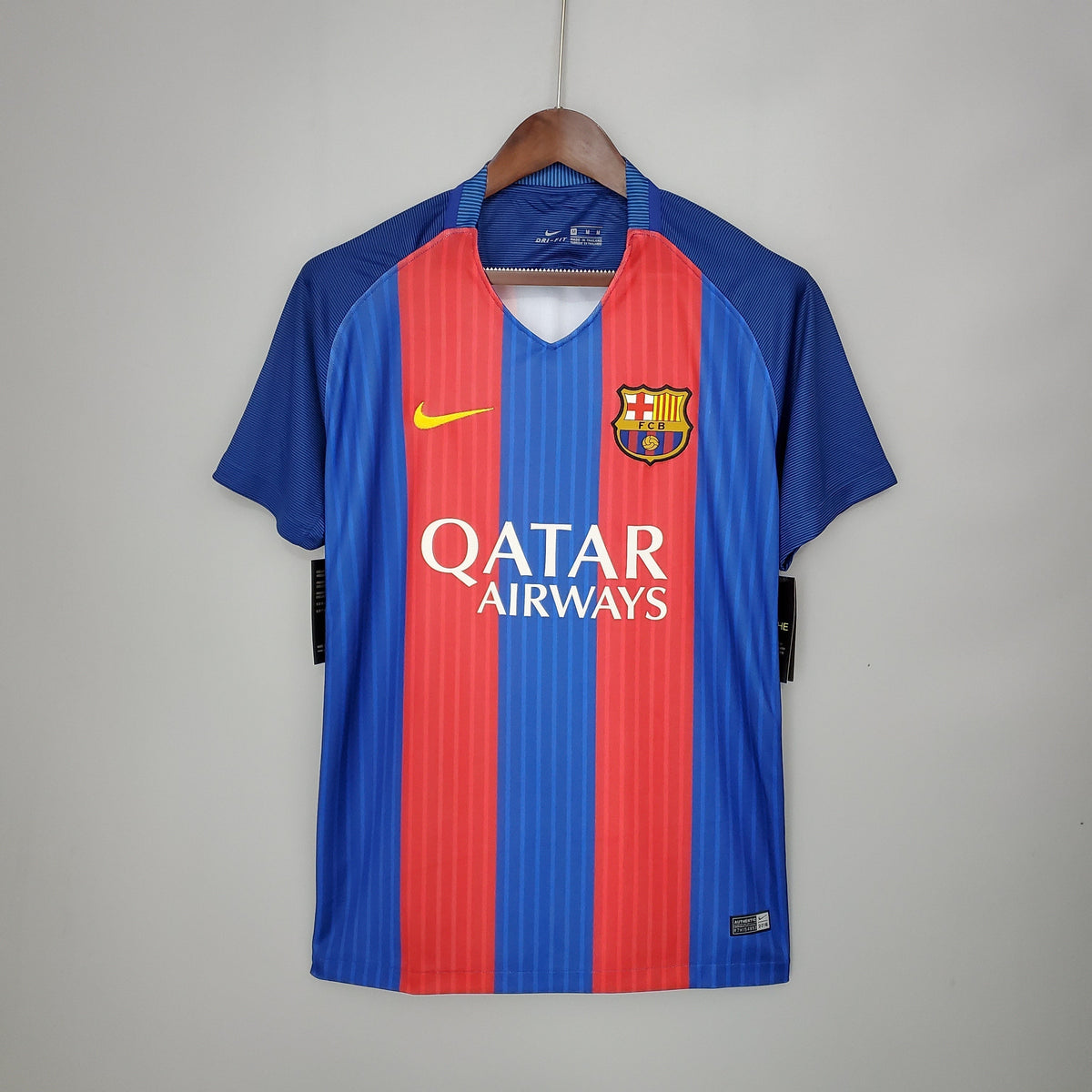 FC Barcelona 2016-17 Home Jersey – Blue Red Stripe Nike Qatar Airways Retro Football Shirt | MSN Last Season