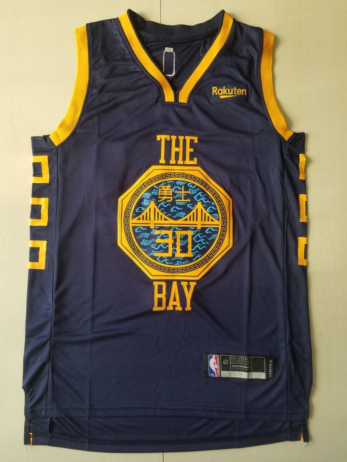 Stephen Curry #30 Golden State Warriors Navy "The Bay" Chinese New Year Octagon Badge "勇士" Chinese Characters City Edition Swingman Jersey
