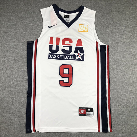 Michael Jordan #9 Team USA Nike 1992 Barcelona Olympics Dream Team White Home Swingman Jersey