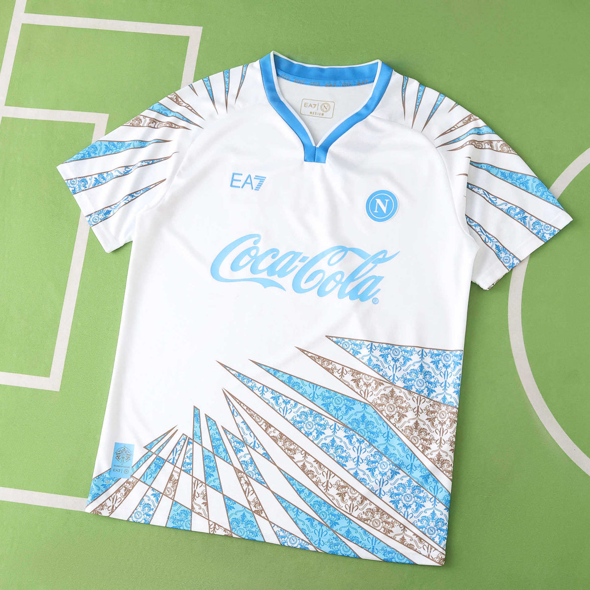 S.S.C. Napoli 25/26 Training Jersey – EA7 Fan Version (White)