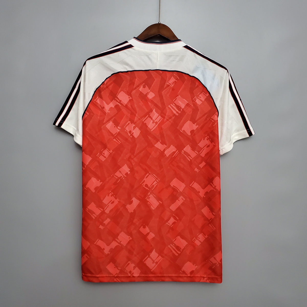 Arsenal 1990-92 Home Retro Jersey – Classic Adidas Red Diamond Jacquard JVC Kit