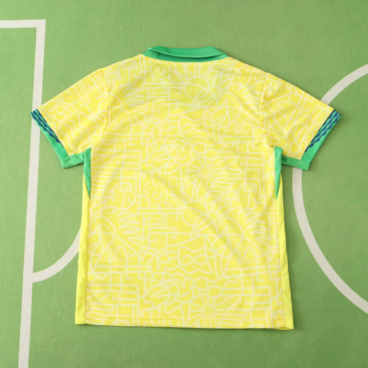 Brazil Home Kids Kit 2024 | Youth Football Set | Custom Name & Number