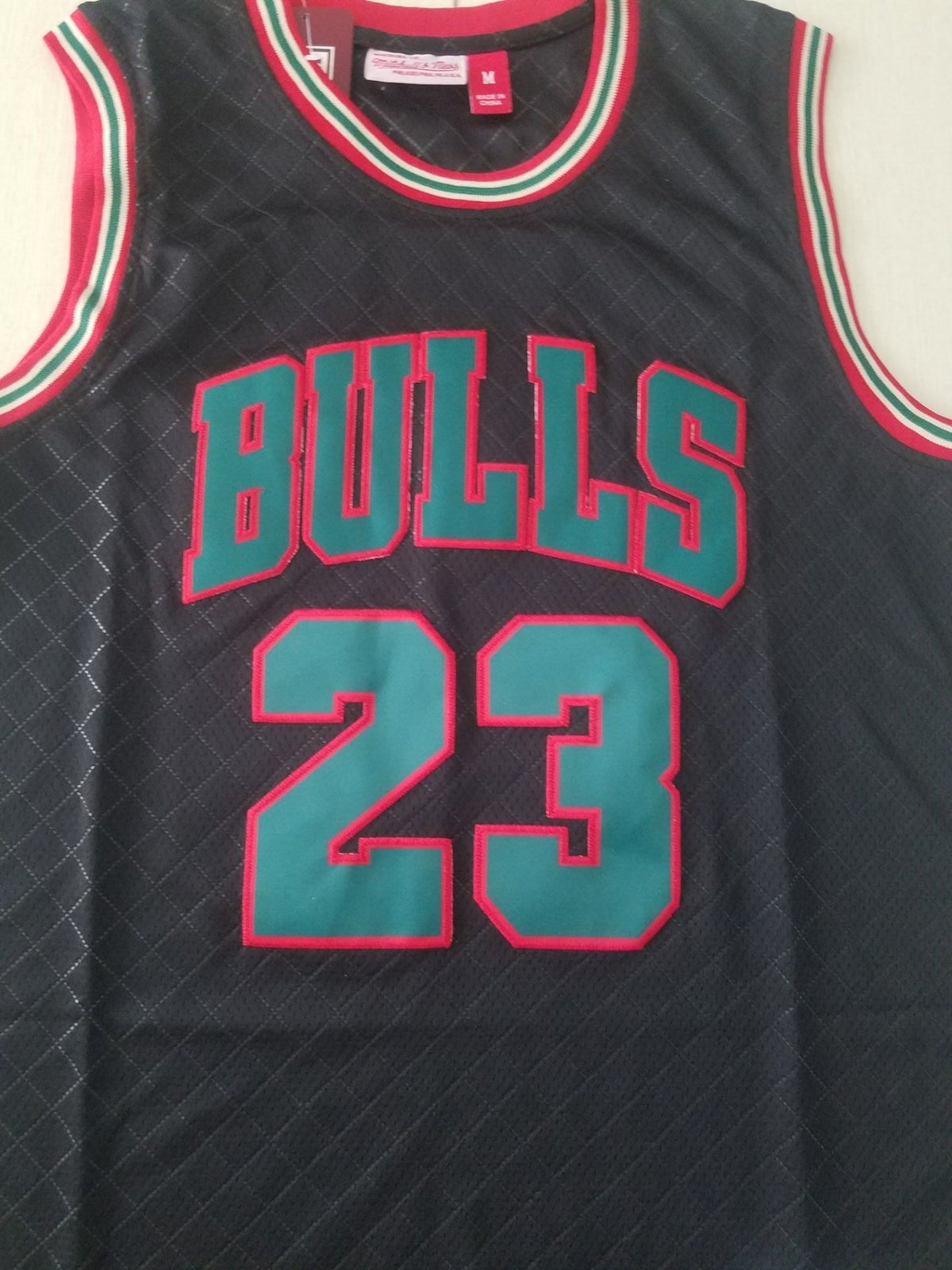 Michael Jordan #23 Chicago Bulls Mitchell & Ness Black Teal 1997-98 St. Patrick's Day Hardwood Classics Swingman Jersey