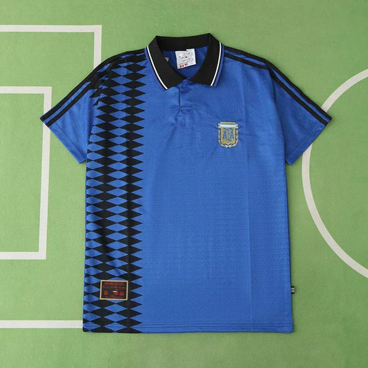 Argentina National Team Training Fan Version Jersey 2024/25 – Royal Blue Polo Collar Football Shirt