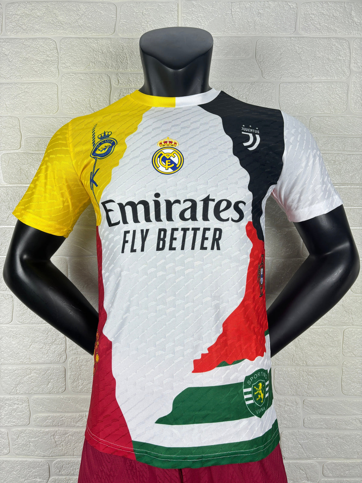 Cristiano Ronaldo CR7 Career Tribute Mashup Special Edition Player Version Jersey - Real Madrid x Juventus x Sporting CP x Portugal - Emirates Fly Better