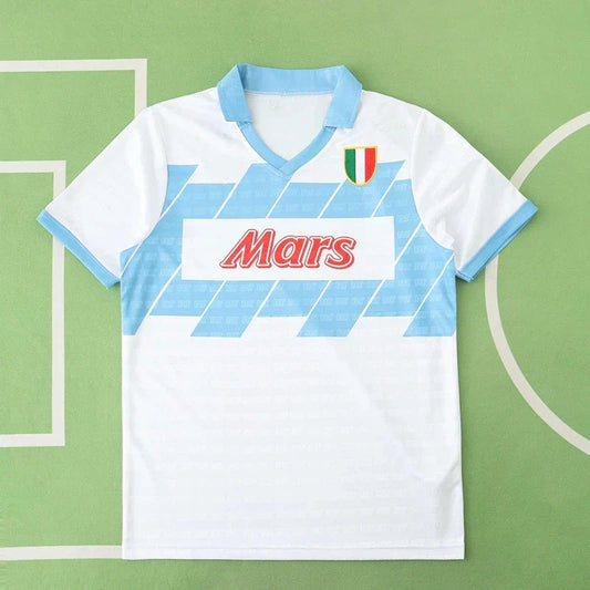 S.S.C. Napoli 1991/93 Away Retro Jersey – White Fan Version | Classic Mars Kit