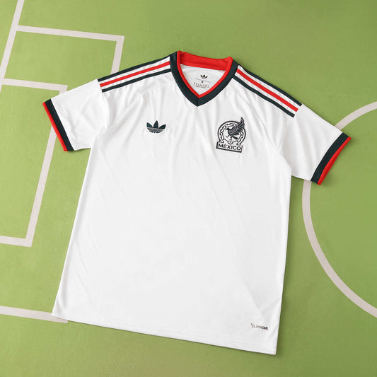 Mexico Away Jersey 2026 FIFA World Cup – Adidas Originals White Retro Kit | El Tri Fan Version