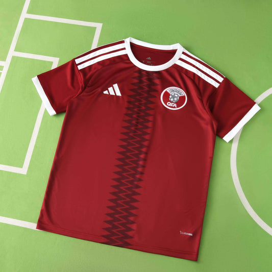 2026 FIFA World Cup Qatar Home Jersey – QFA Maroon Fan Kit