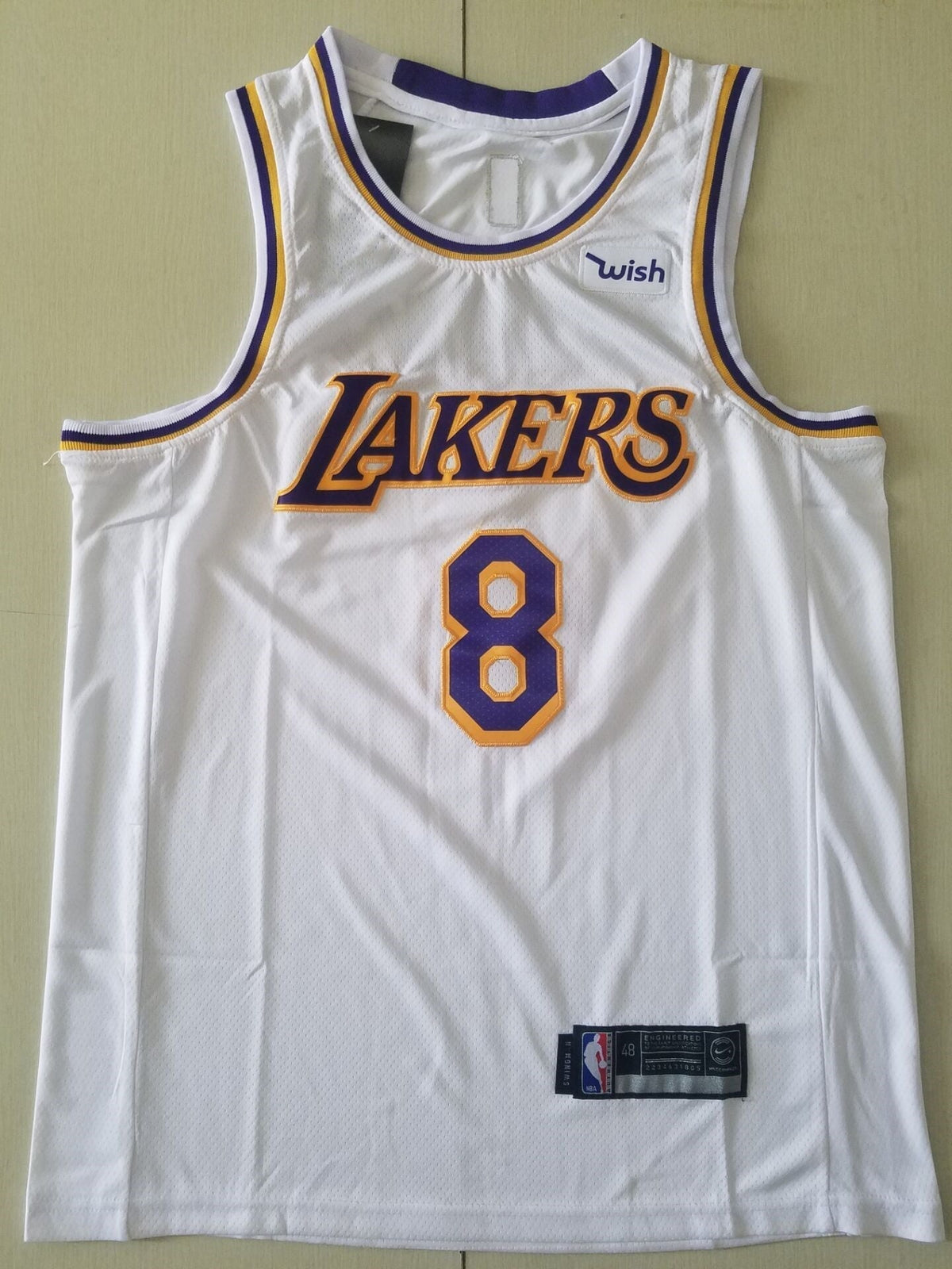 Men's Los Angeles Lakers Kobe Bryant #8 White Swingman Player Jerseys