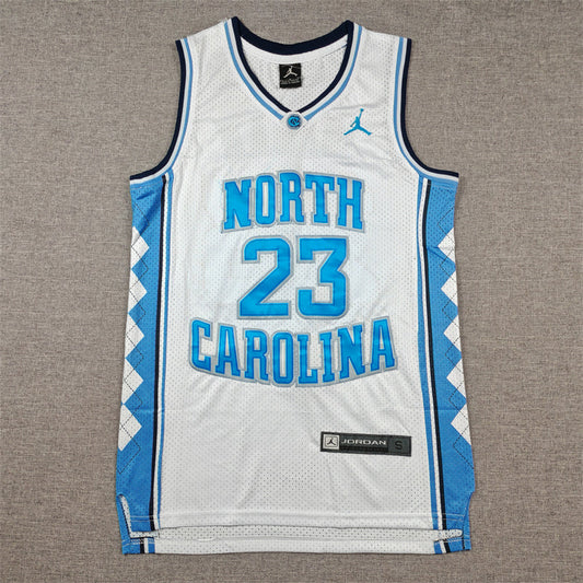 Michael Jordan #23 North Carolina Tar Heels Jordan Brand White Argyle Side Panel Retro Game Jersey