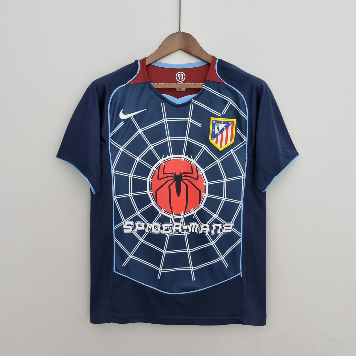 Atlético Madrid 2004-05 Away Retro Jersey – Nike Navy Spider-Man 2 Torres Simeone La Liga Football Shirt