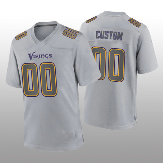 Custom1 Minnesota Vikings Gray Atmosphere Game Jerseys Stitched Jerseys Football Jerseys