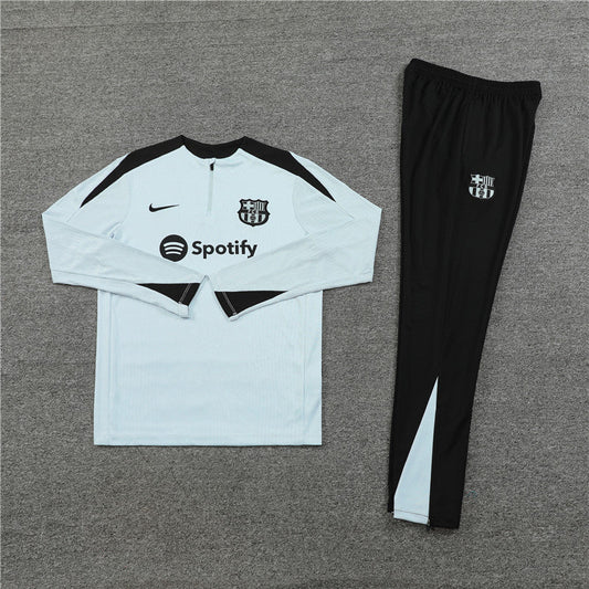 FC Barcelona Training Suit 2024/25 | Grey & Black Tracksuit Set