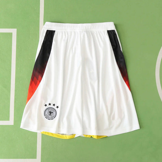 Germany Home Shorts 2024 – White Black Red Fan Version Euro 2024 Football Shorts